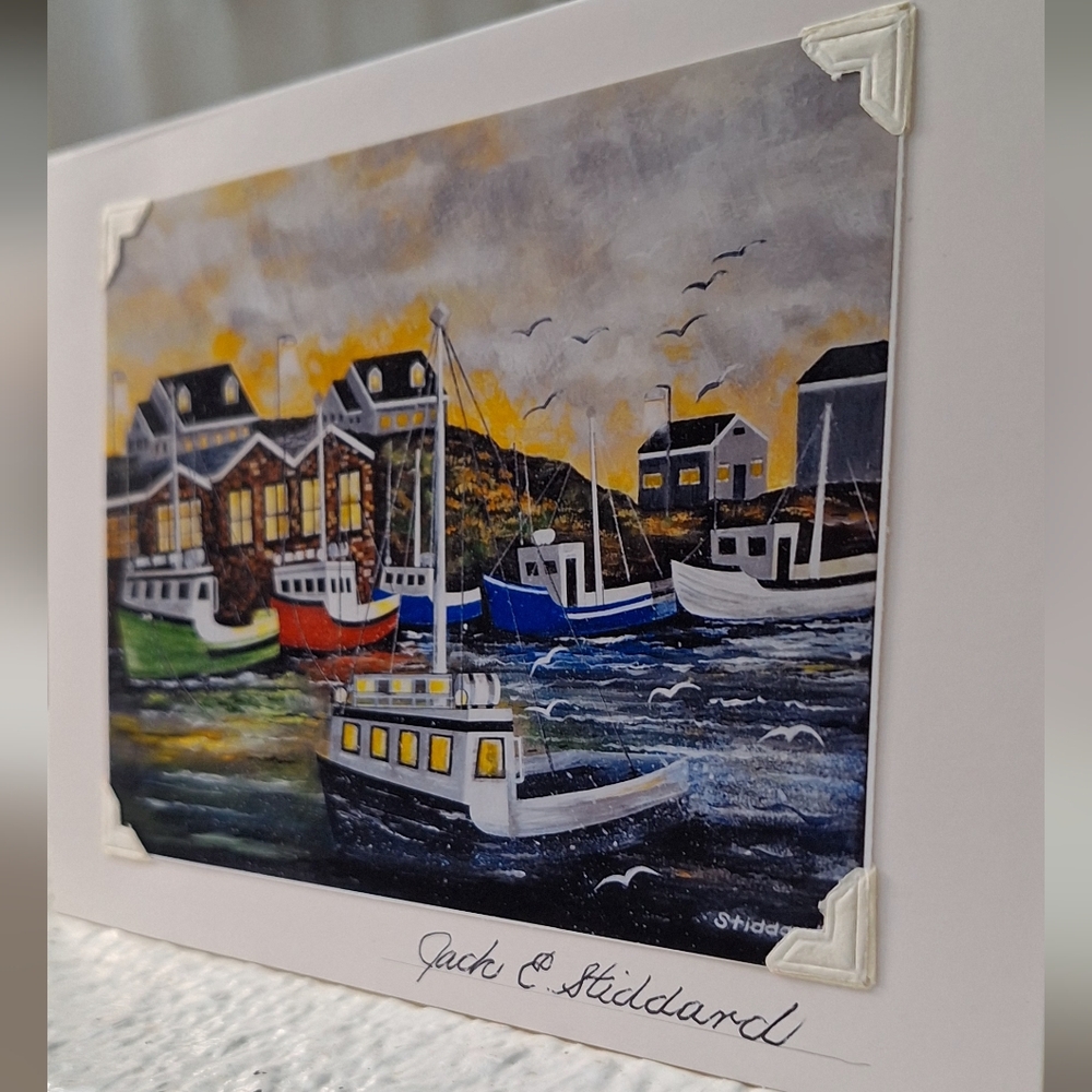 Massachusetts Harbor 4x6 Notecard by Jack E. Stiddard - Picture 3 of 5